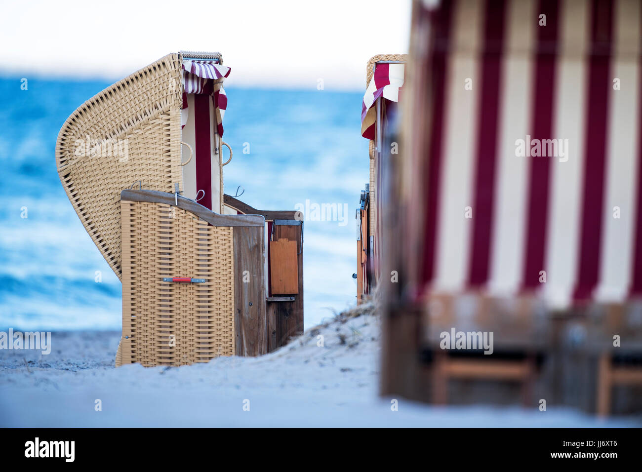 beach chair at a beautiful german coast Stock Photo Alamy