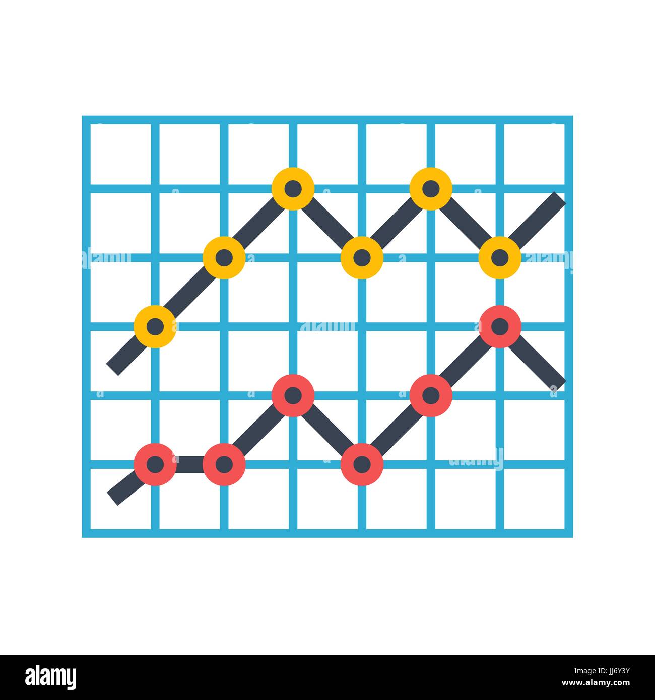 Line Diagram Flat Vector Icon. Flat icon isolated on the white ...