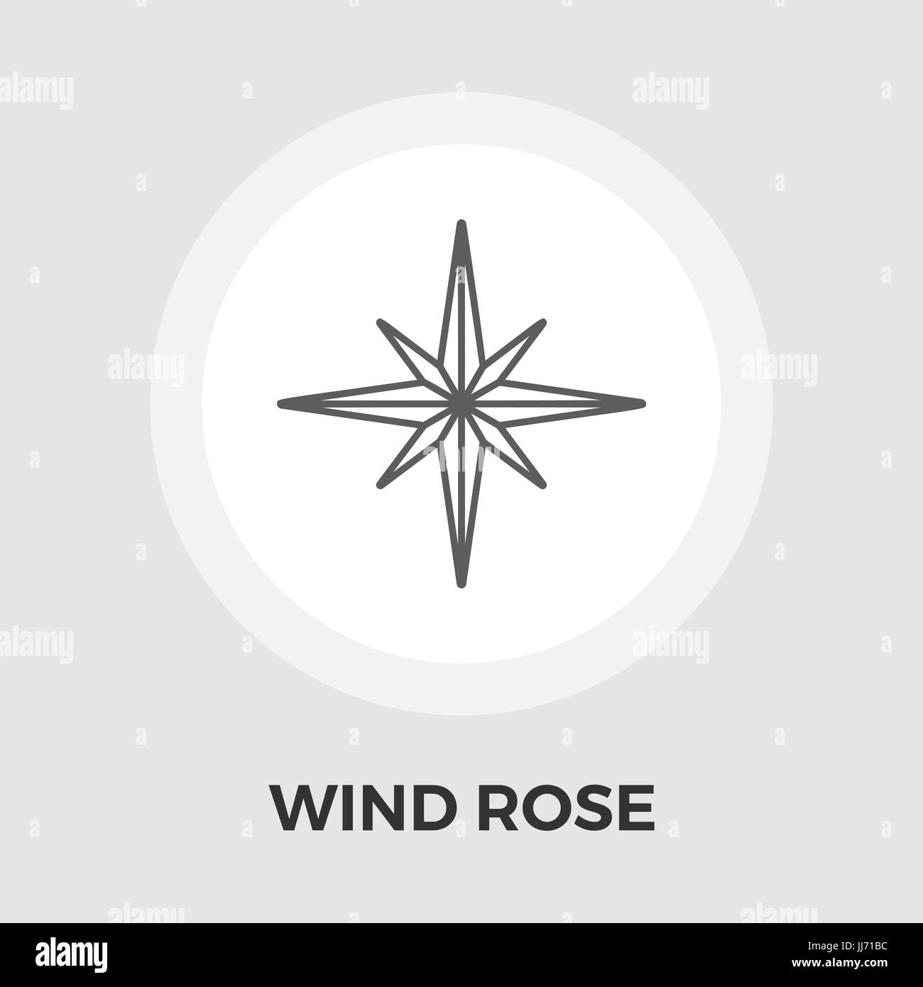 Wind rose icon vector. Flat icon isolated on the white background ...