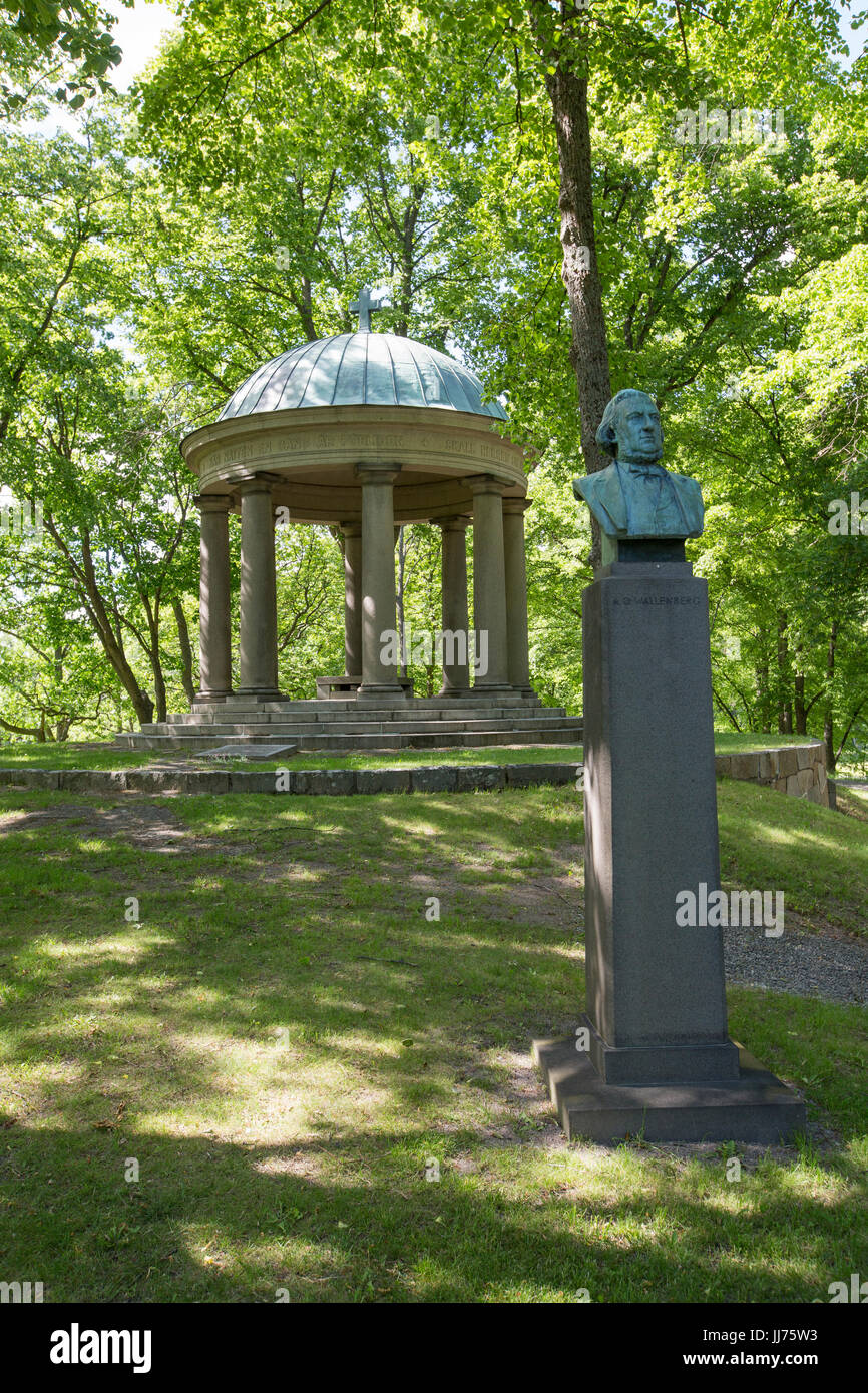 Wallenberg's mausoleum is the genus Wallenberg's burial site, Lindö, Stockholm, Sweden. Stock Photo