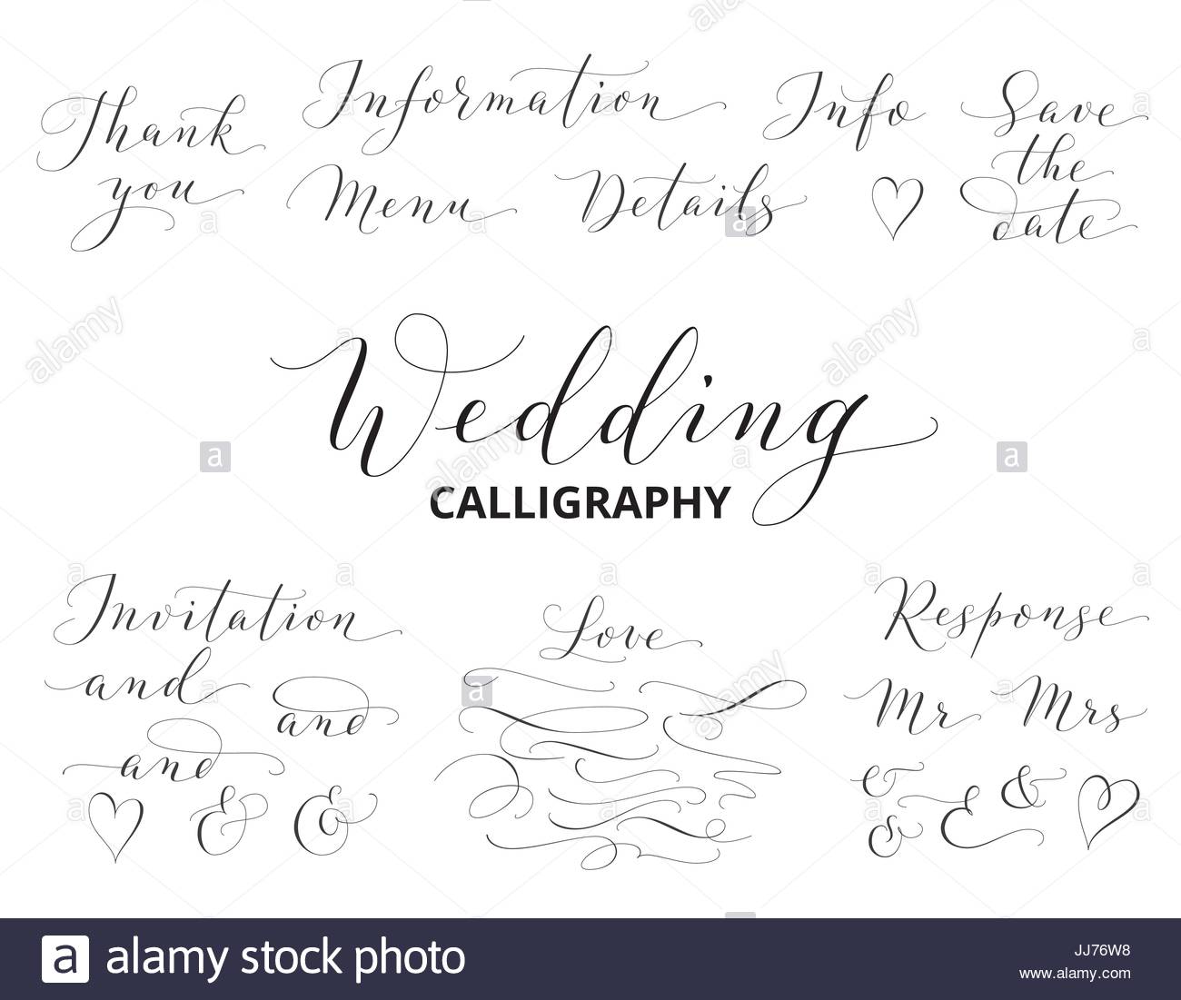 Save Date Text Wedding Calligraphy Stock Photos & Save Date Text ...
