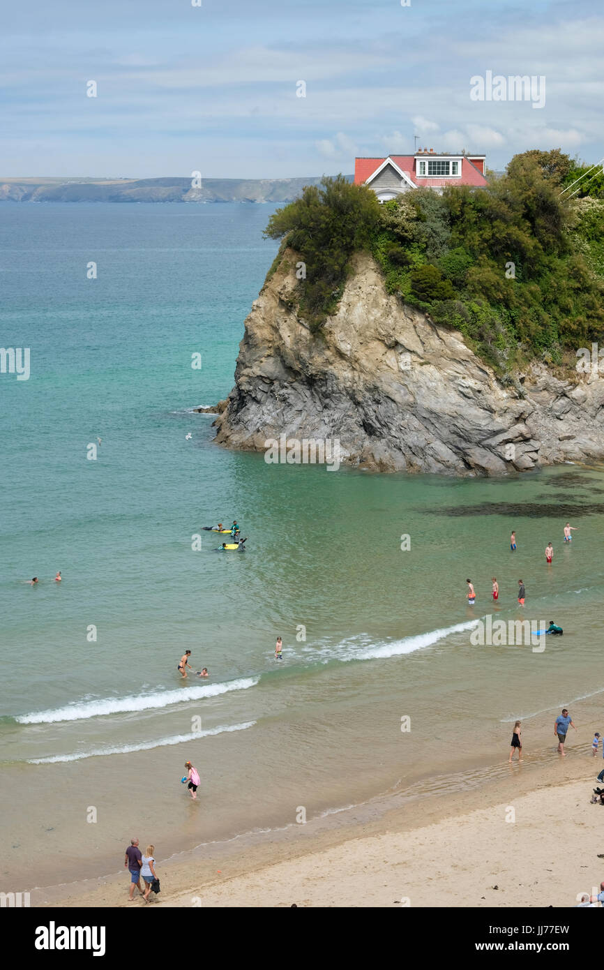 The 'House in the Sea' at Newquay in Cornwall Stock Photo Alamy
