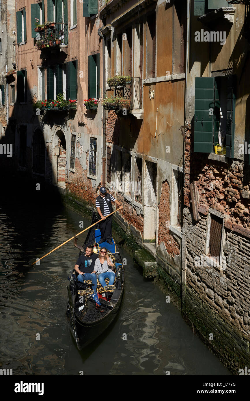 A view of a canal and gondola in Venice Stock Photo - Alamy