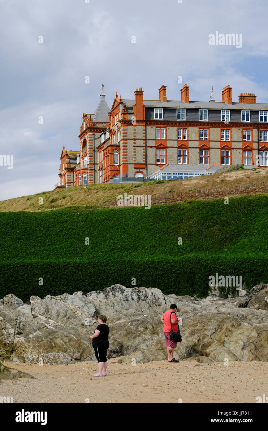 The Headland Hotel, Newquay Stock Photo