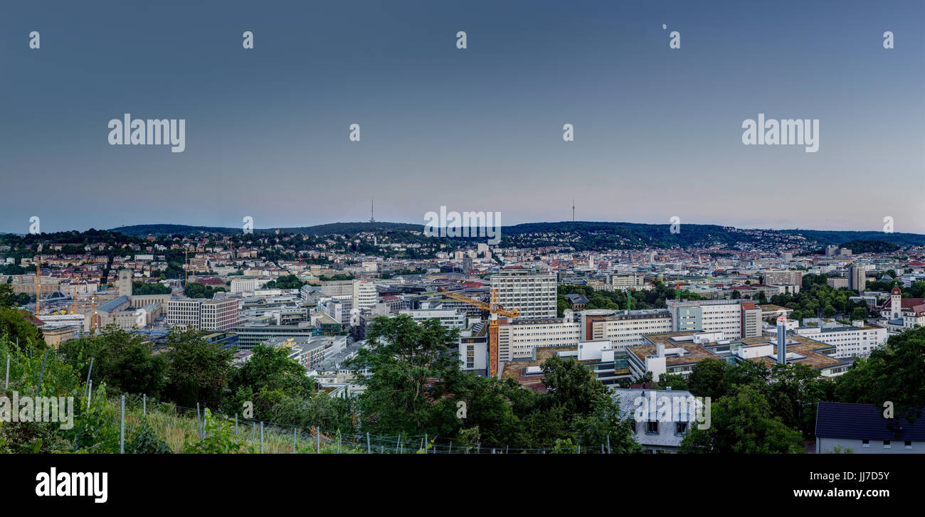 DEU, Deutschland, Stuttgart, Juli 4, 2017:  Downtown Stuttgart, panoramic view. Stock Photo