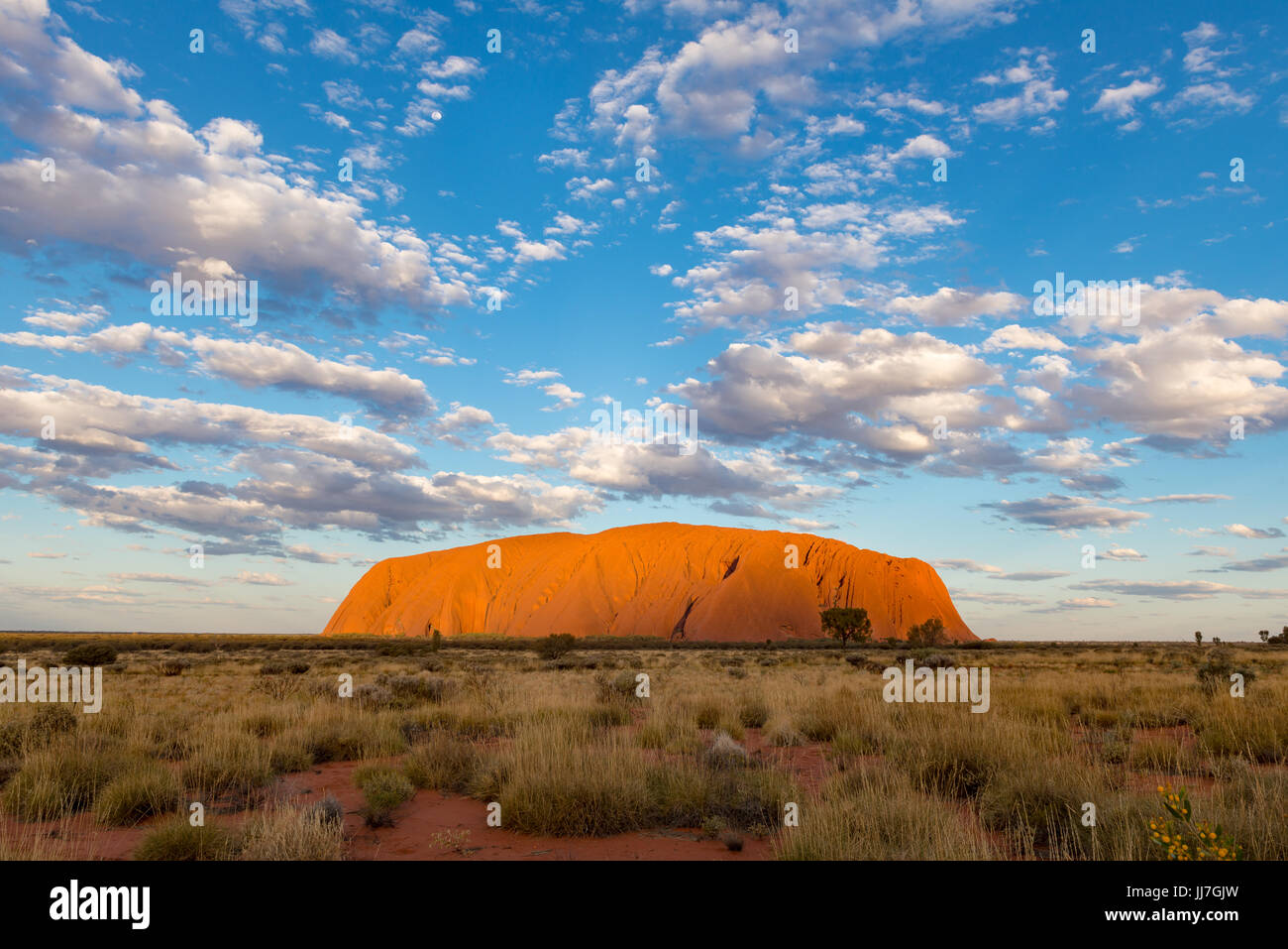 Landscape Australia, Northern Territory, Ayers Rock, Sunset, Uluru-Kata tjuta national park Stock Photo
