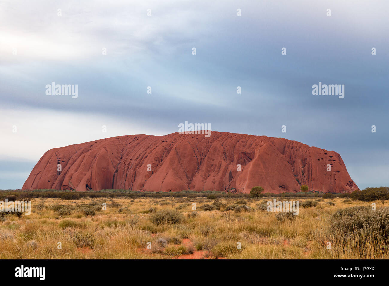 Landscape Australia, Northern Territory, Ayers Rock, Sunset, Uluru-Kata tjuta national park Stock Photo