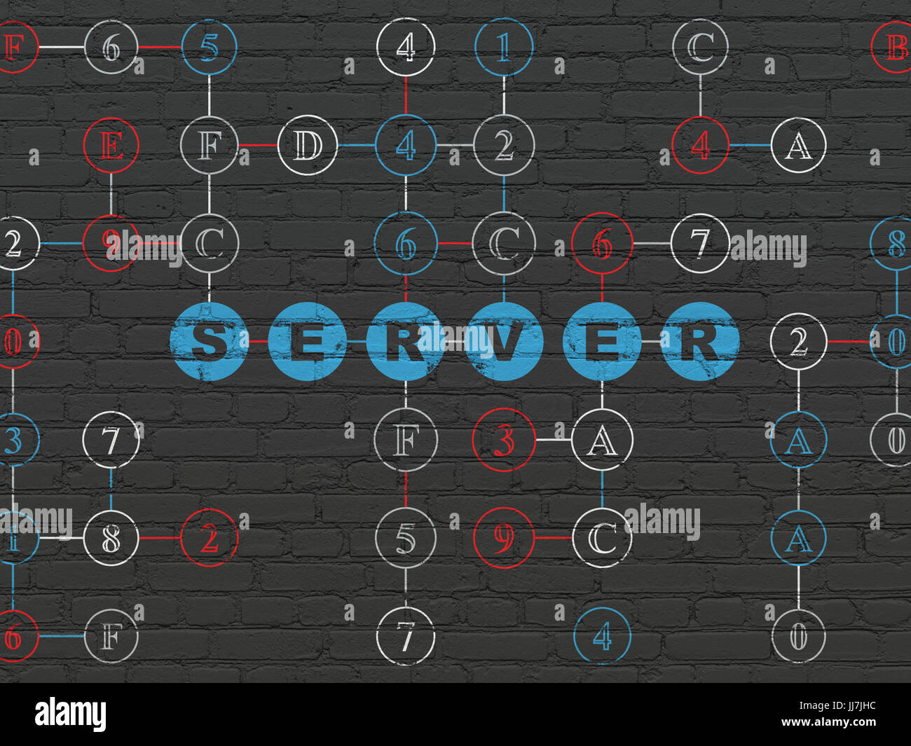 Web design concept: Server on wall background Stock Photo - Alamy