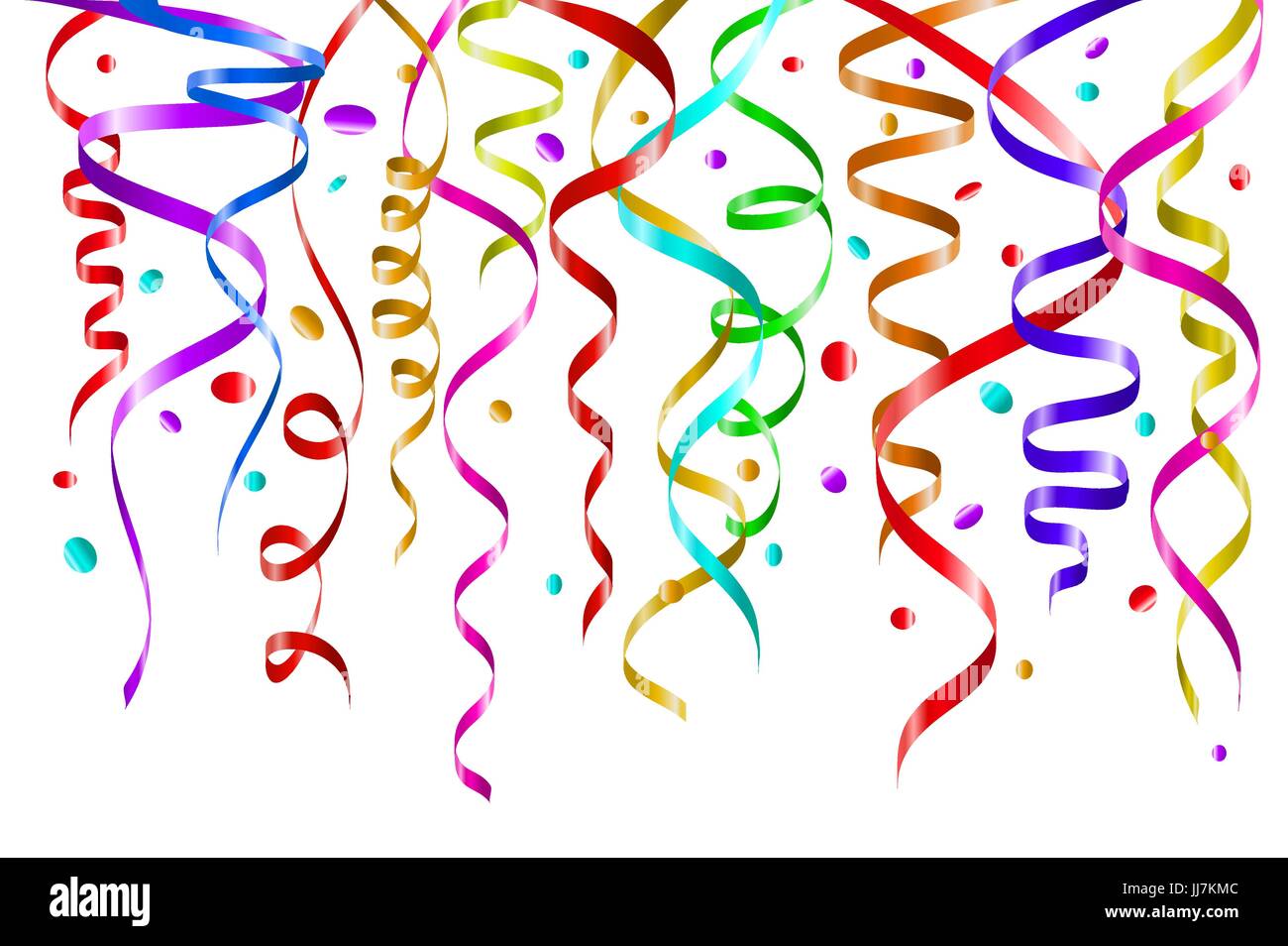 Party decorations black and golden streamers or curling party ribbons.  Vector illustration Stock Vector Image & Art - Alamy