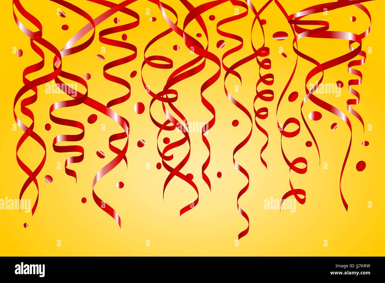 Red Streamers Background Stock Vector