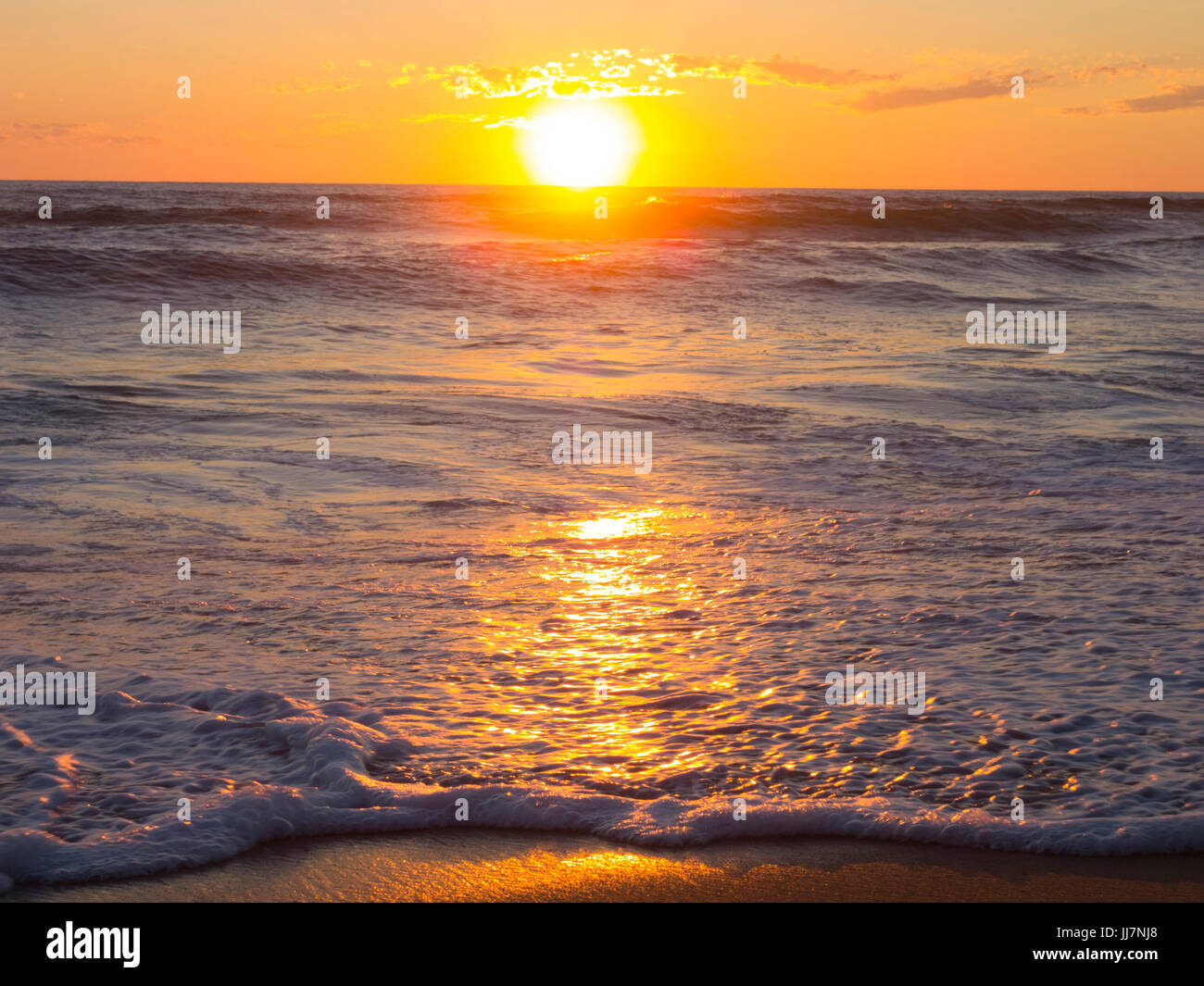 Sunset at the Atlantic coast near Seignosse, France Stock Photo - Alamy
