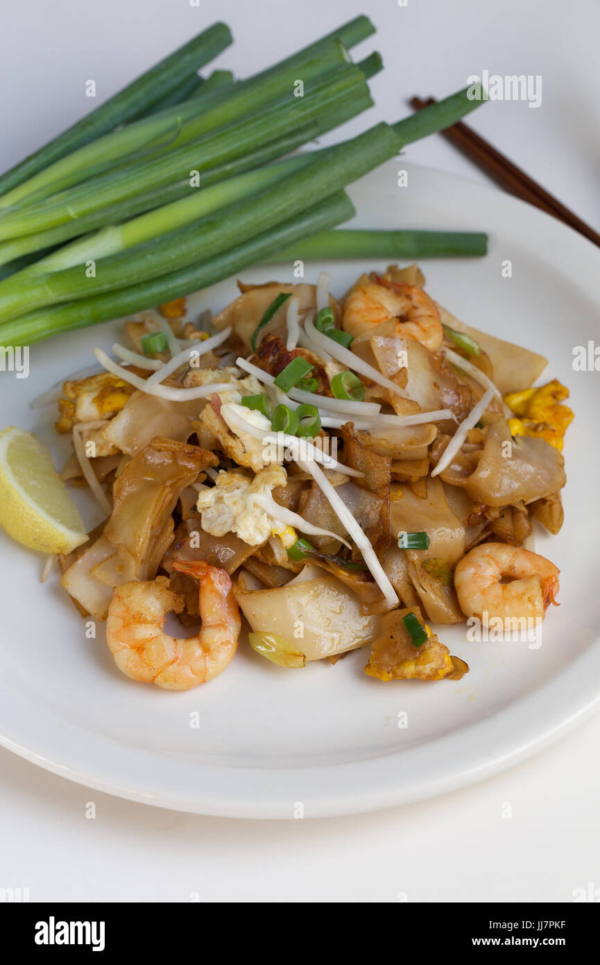 Penang Fried Flat Noodles Stock Photo Alamy