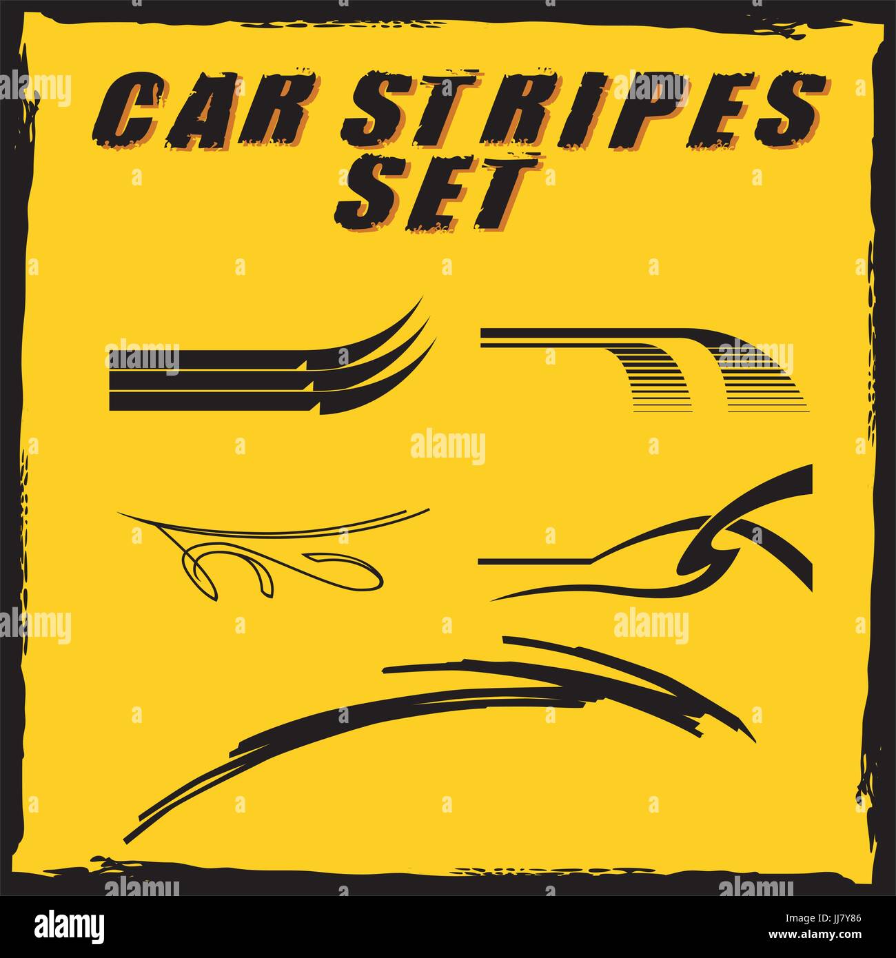 Car stripe design set to print and cut on vinyl Stock Vector Image ...