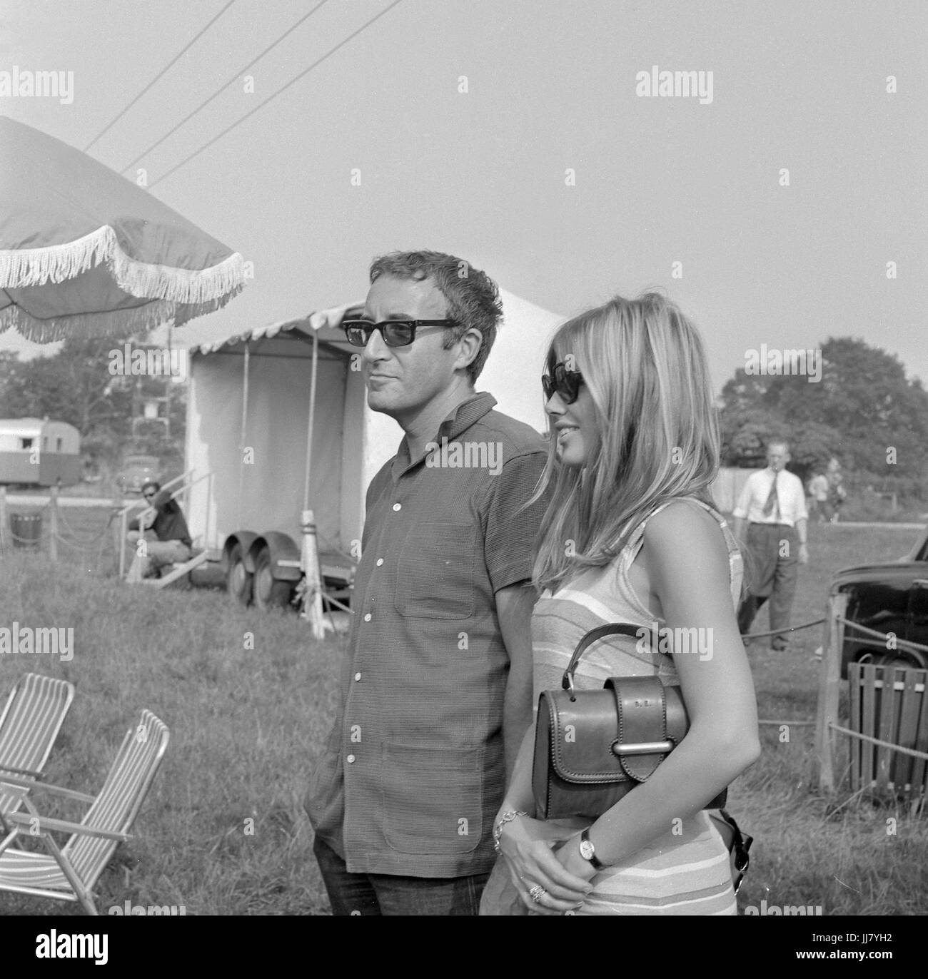 Peter Sellers with Britt Ekland at Beaulieu Stock Photo