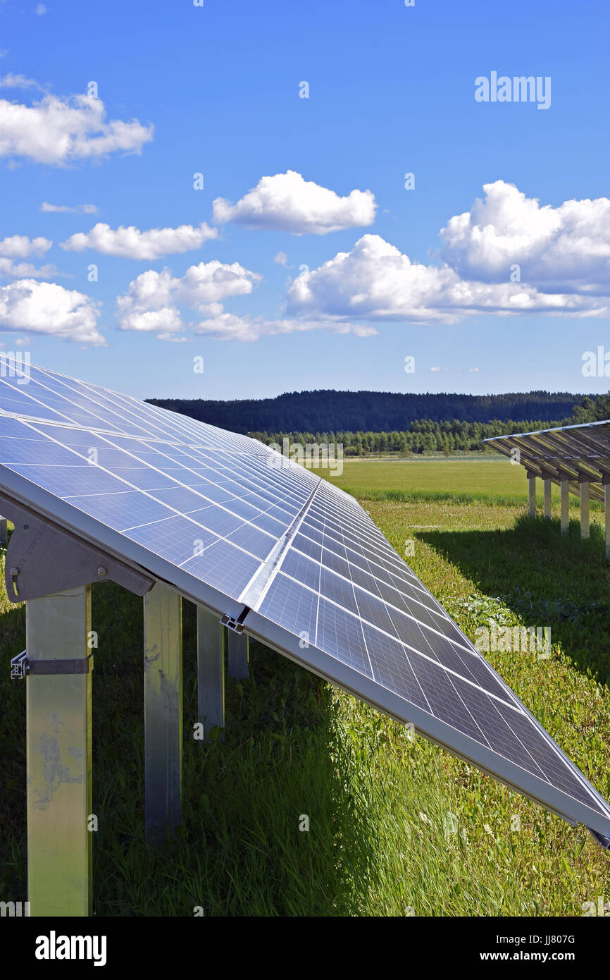 Solar panel side view Stock Photo Alamy