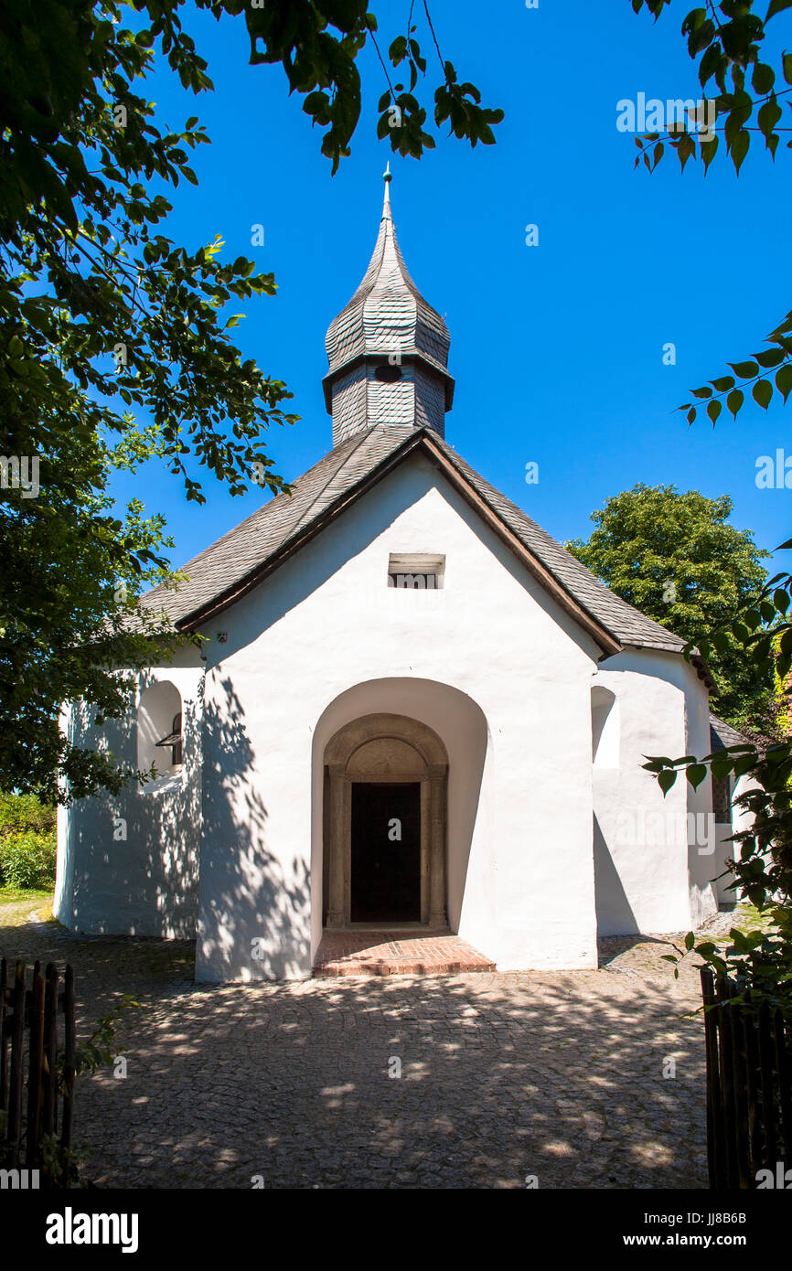 DEU, Germany, Sauerland region, Moehnesee, the chapel in Drueggelte.  DEU, Deutschland, Sauerland, Moehnesee, die Drueggelter Kapelle. Stock Photo