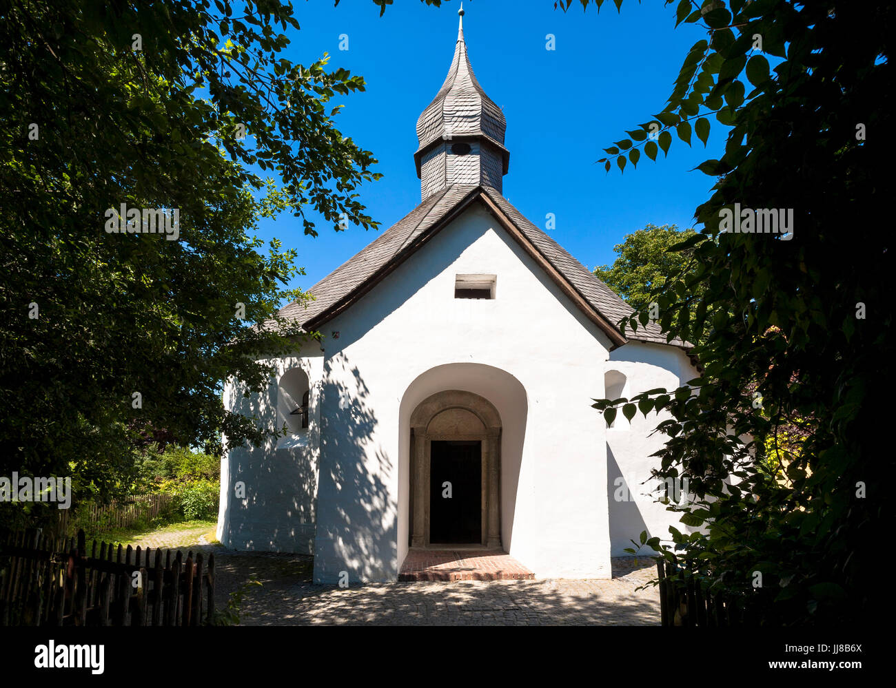 DEU, Germany, Sauerland region, Moehnesee, the chapel in Drueggelte.  DEU, Deutschland, Sauerland, Moehnesee, die Drueggelter Kapelle. Stock Photo