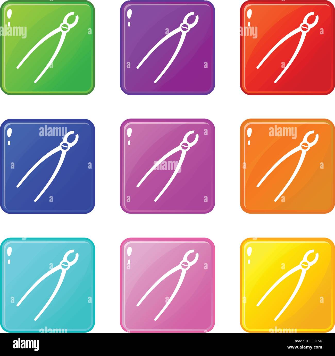 Tooth extraction instrument icons 9 set Stock Vector Image & Art - Alamy