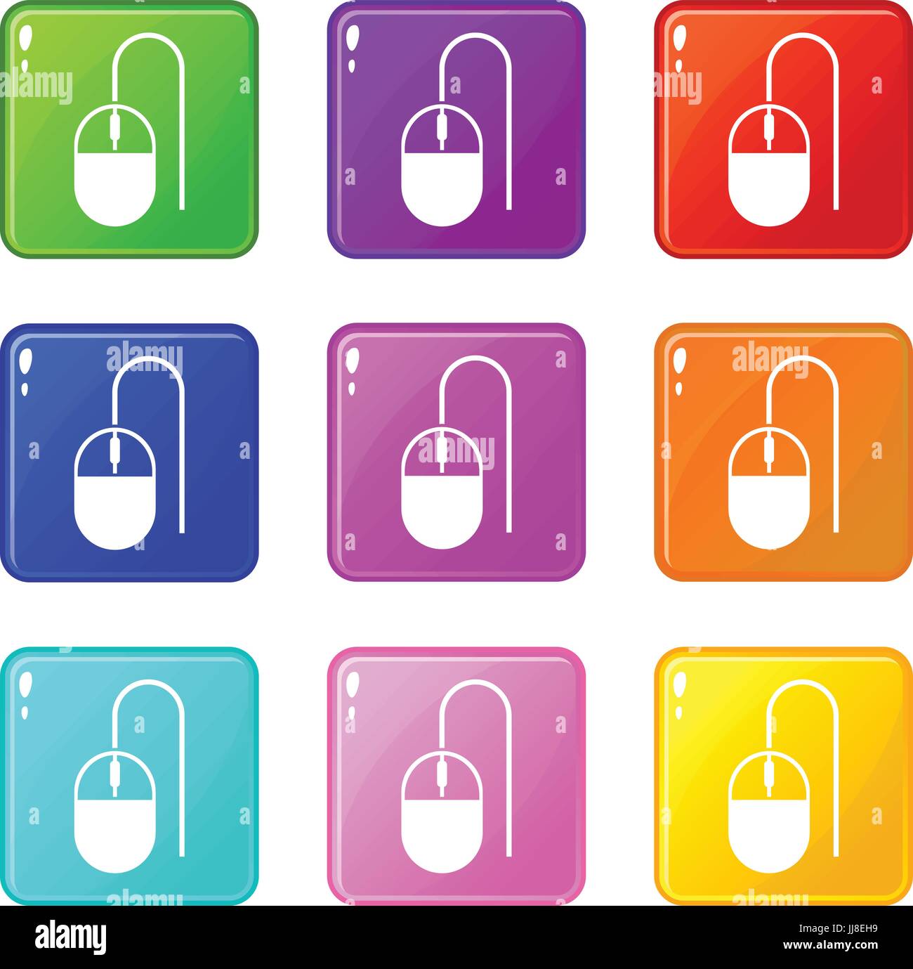 Computer mouse icons 9 set Stock Vector Image & Art - Alamy