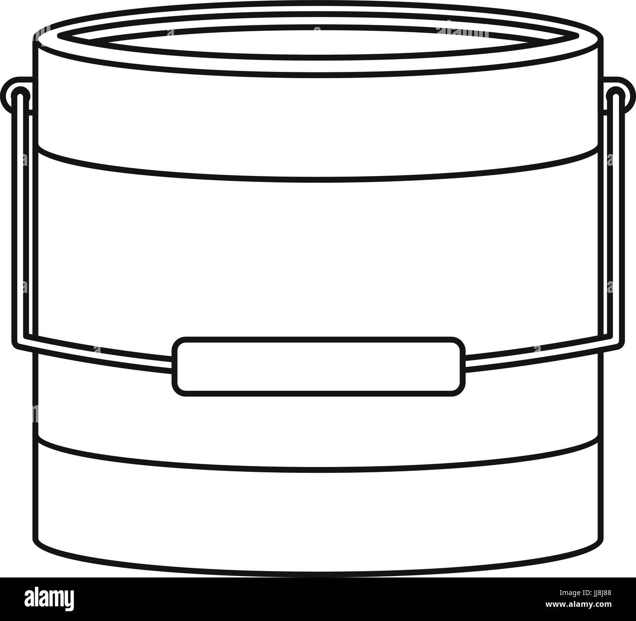 Bucket icon, outline style Stock Vector Image & Art - Alamy