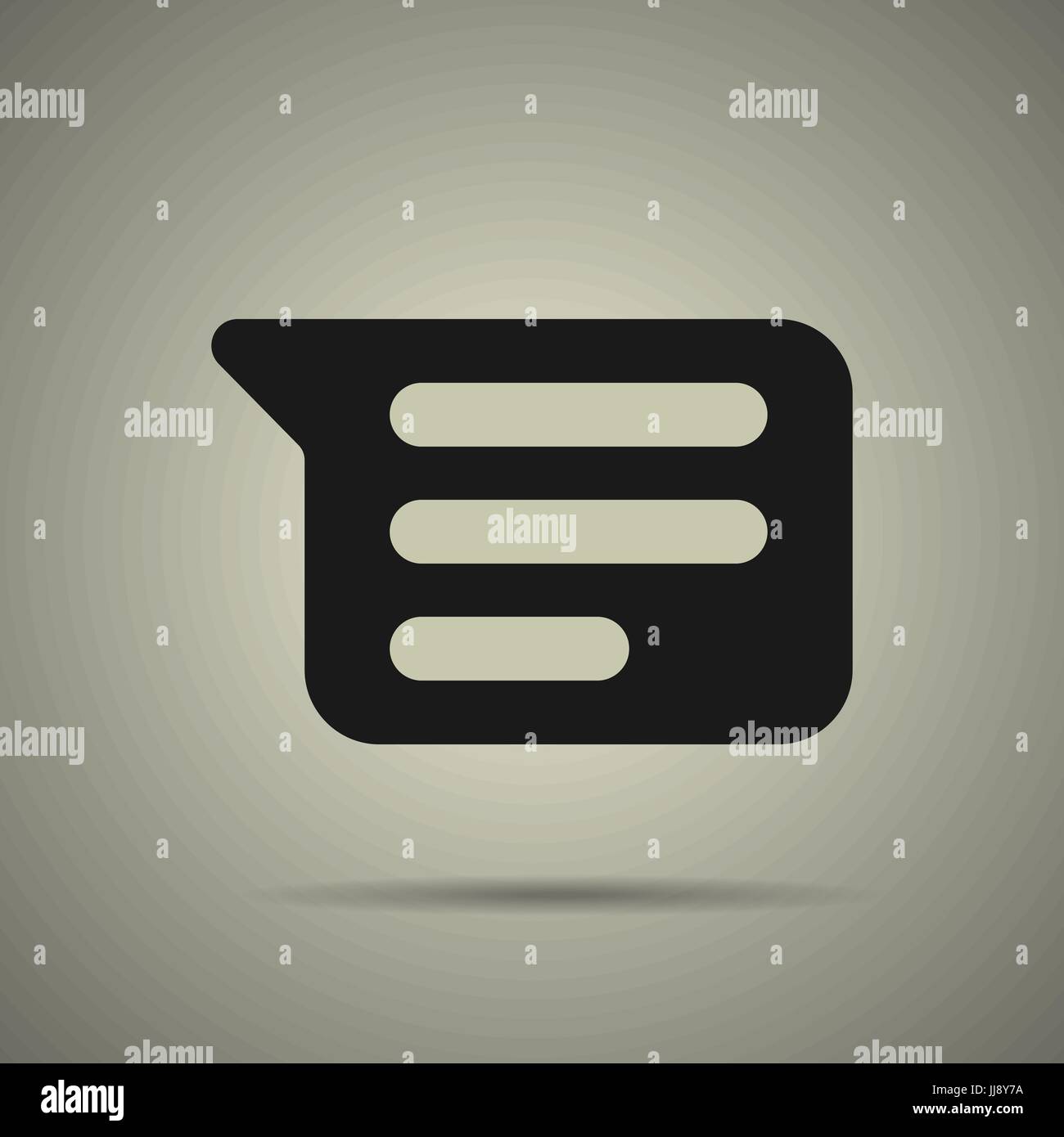 Speech bubbles icon in black and white style, isolated Stock Vector ...