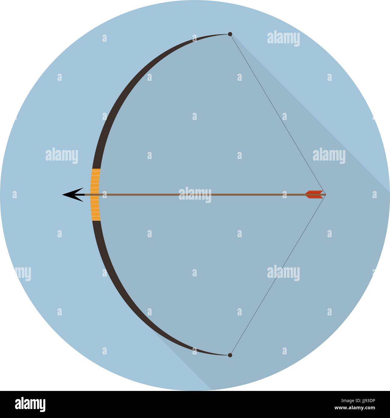 Bow and arrow in flat style, isolated Stock Vector Image & Art - Alamy