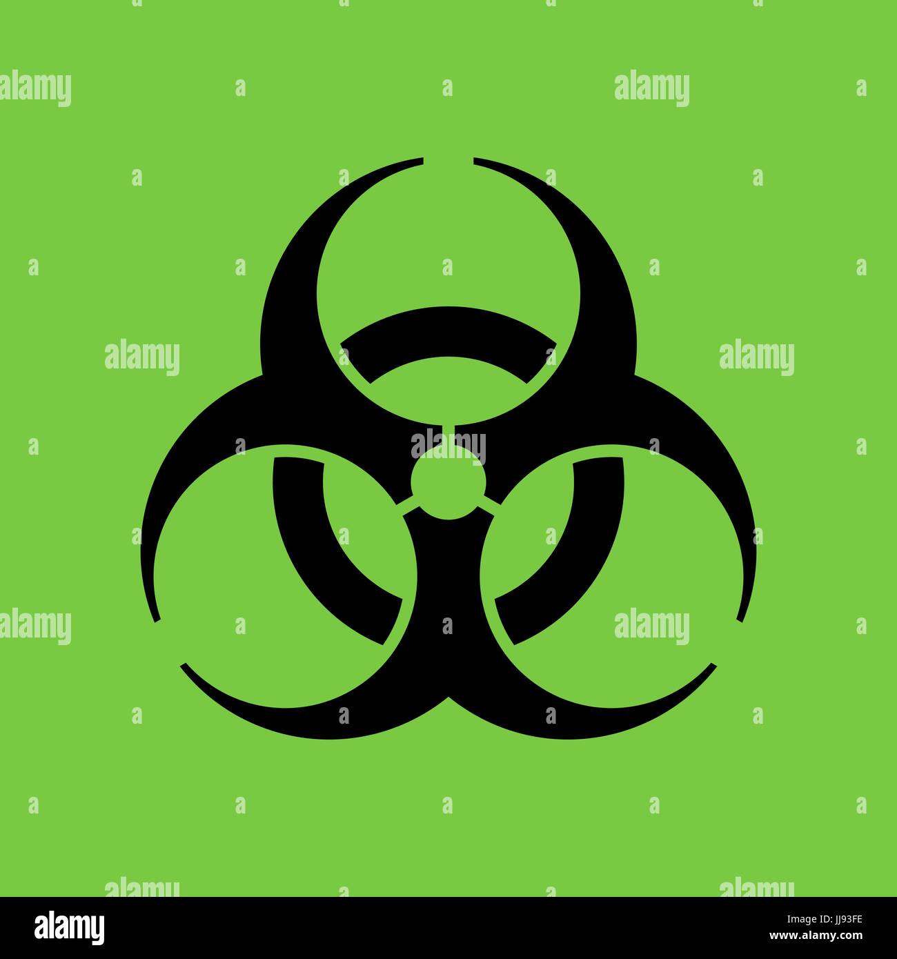 Biohazard icon in flat style, symbol, isolated Stock Vector