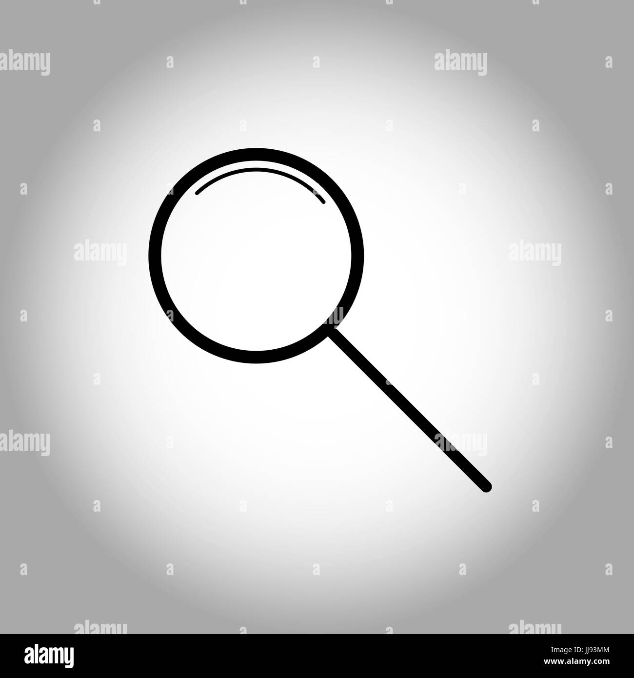 magnifying glass icon in flat design, isolated Stock Vector Image & Art