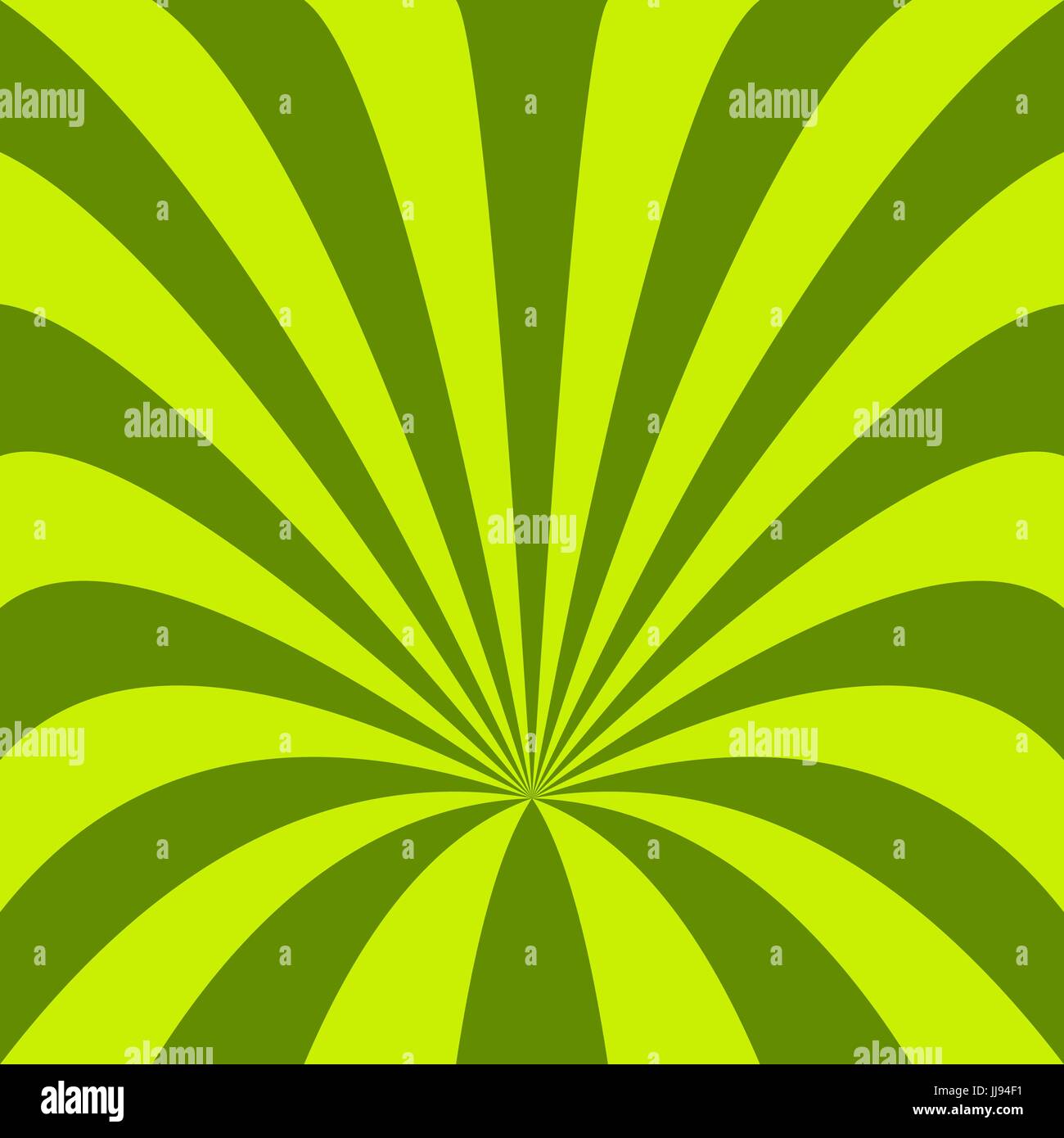 Green funnel background - vector design from curved rays Stock Vector