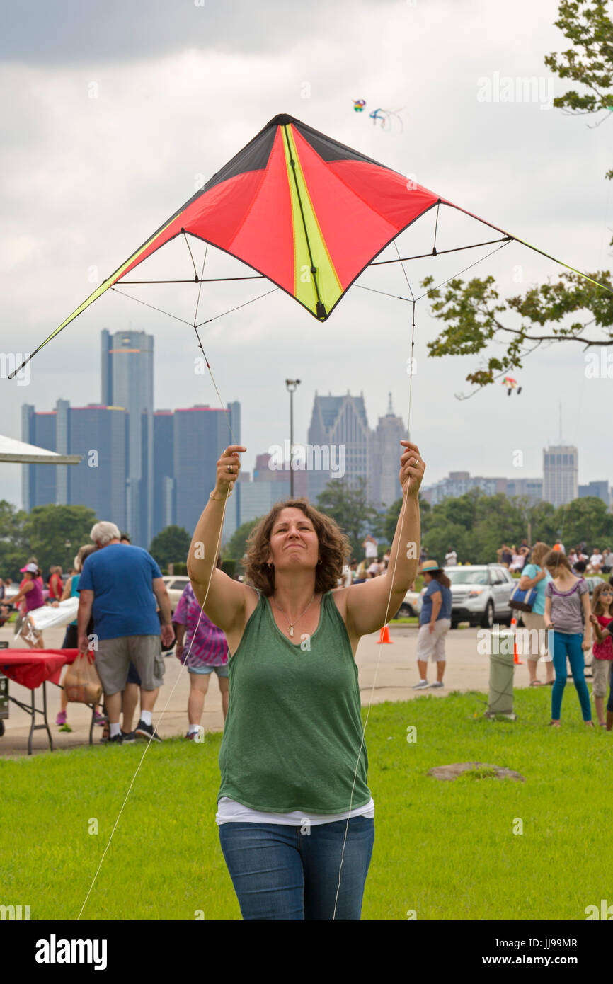 Detroit, Michigan The Detroit Kite Festival, held on Belle Isle