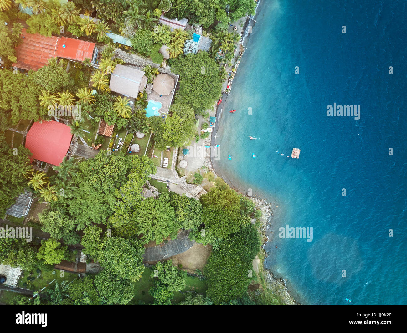 Aerial view beautiful beach lagoon hi-res stock photography and images ...