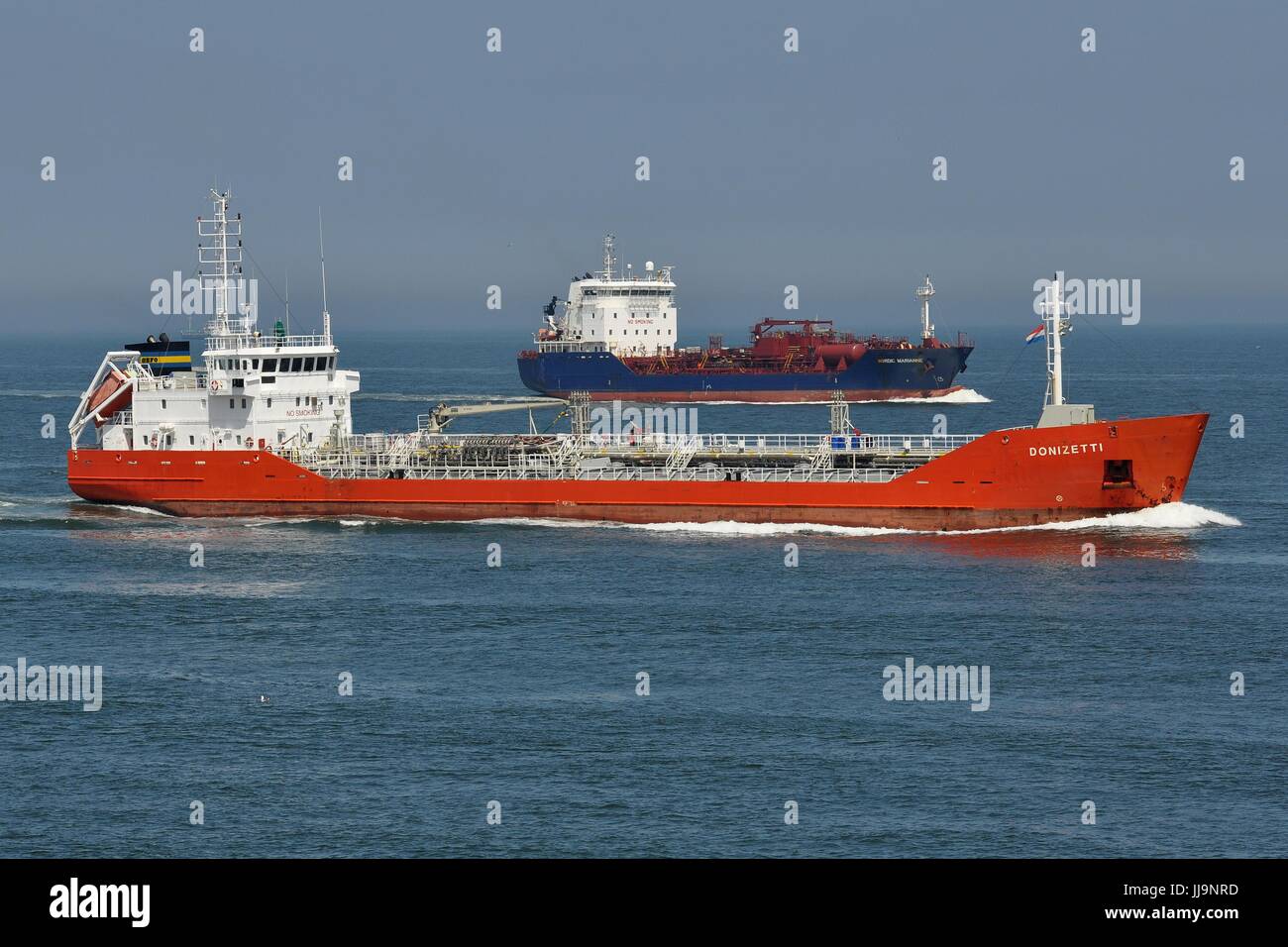 Tanker DONIZETTI inbound to Rotterdam. Stock Photo
