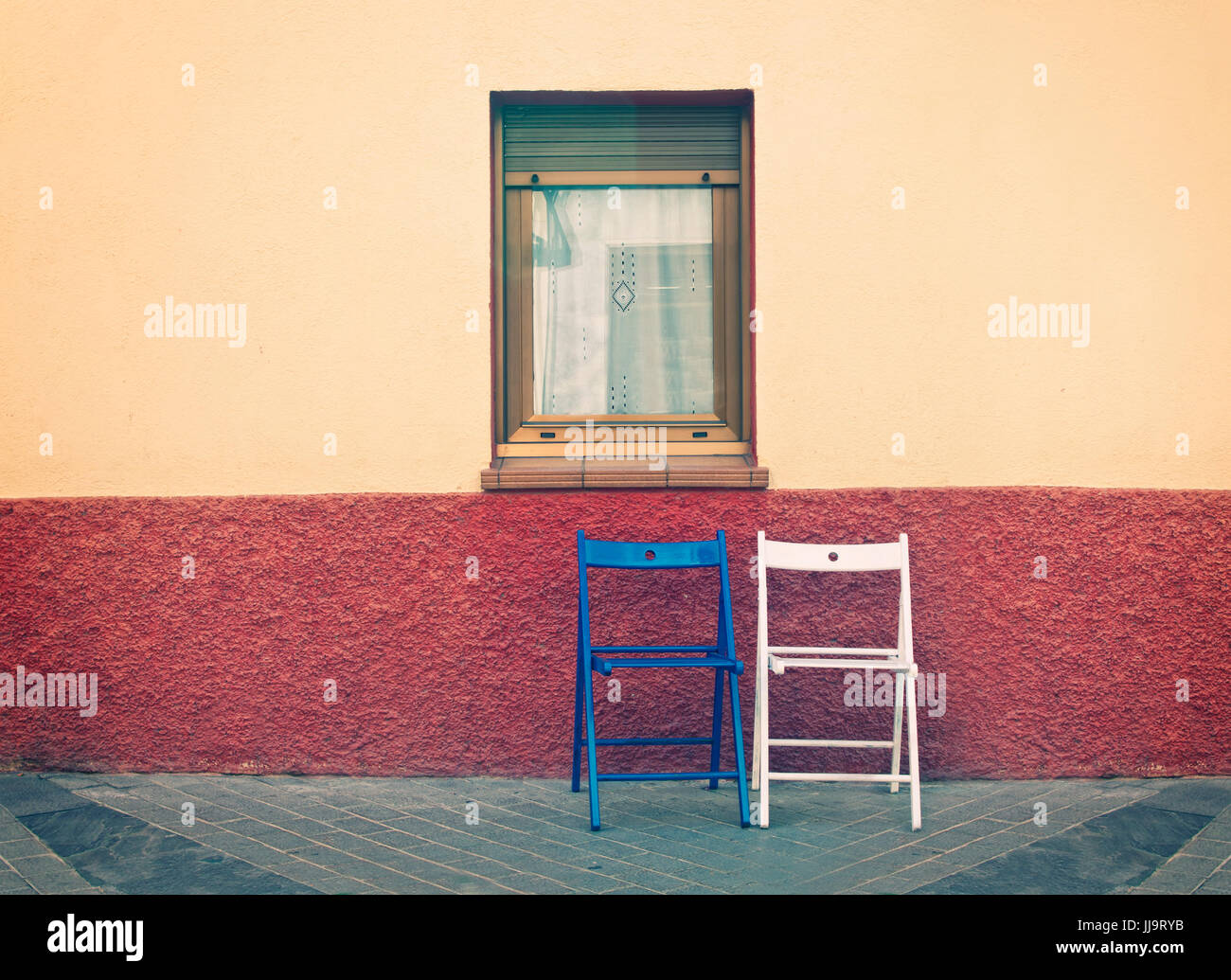 Two wooden chairs hi-res stock photography and images - Alamy