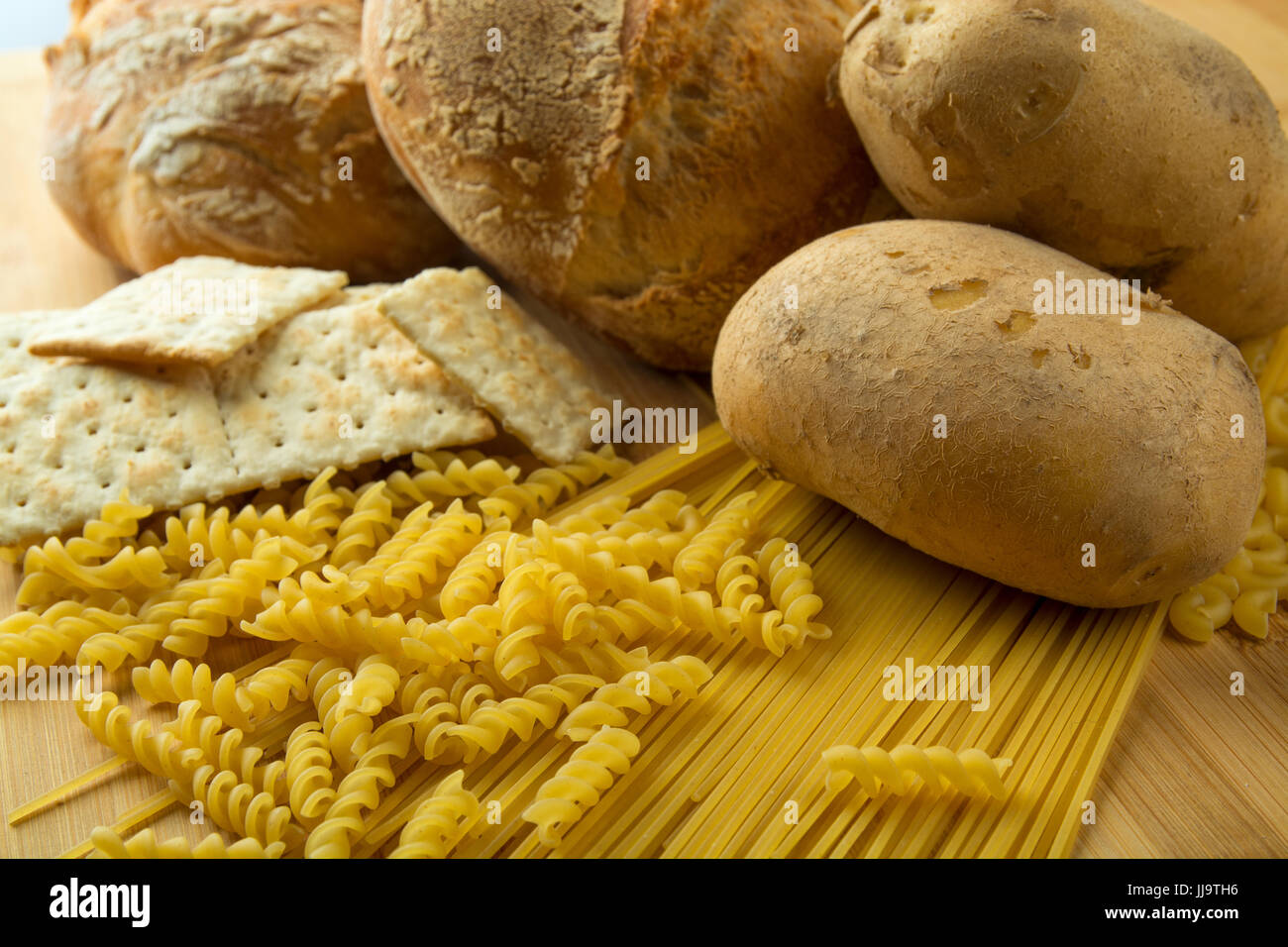 part of the new food triangle, cereals, and rice and potatoes. bread