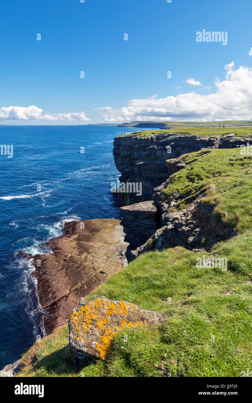 Cliffs On The Brough Of Birsay Looking Back Towards Mainland Orkney 
