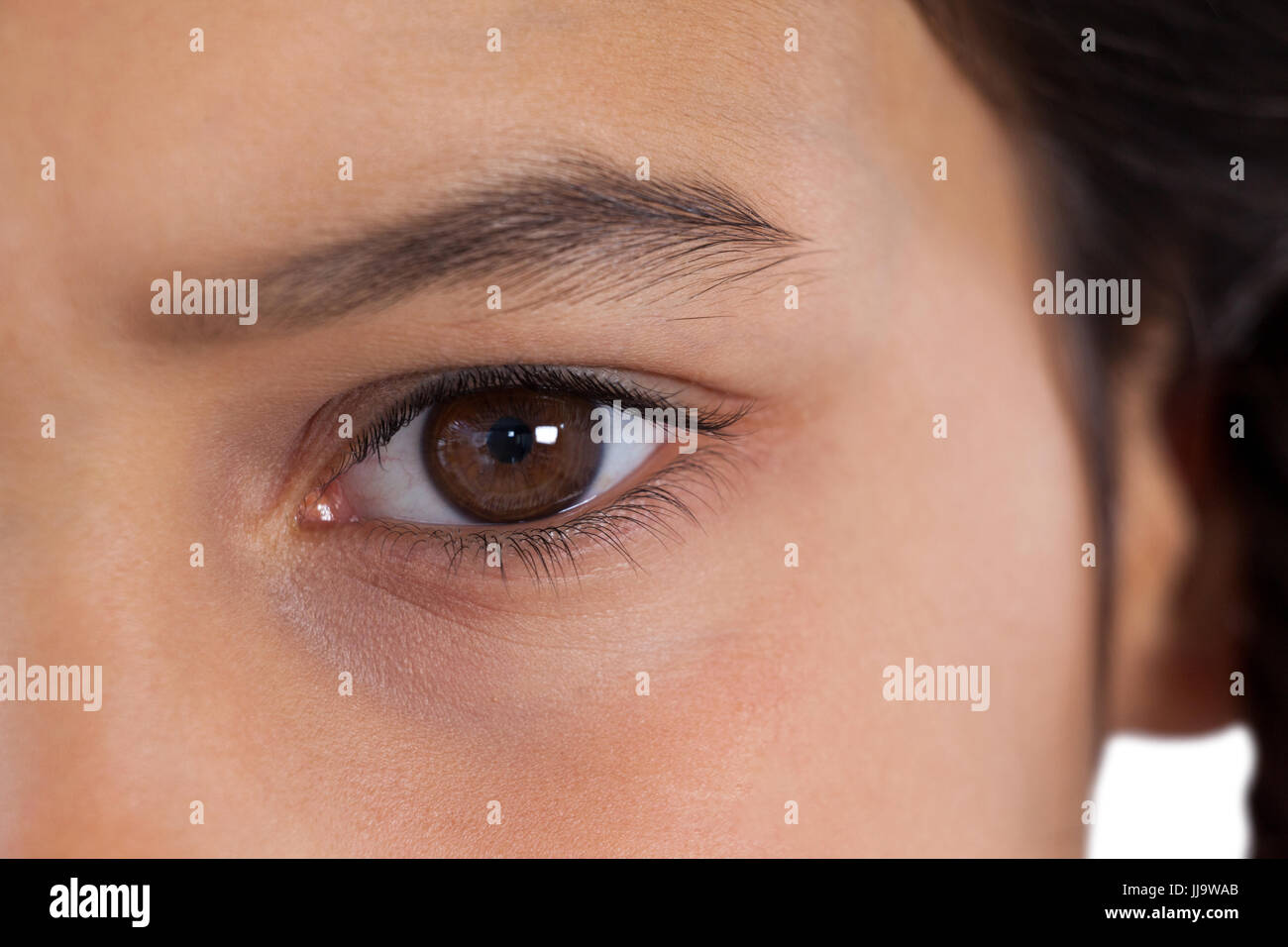 Close Up Of Girls Eye With Eyebrows Stock Photo 148964211 Alamy