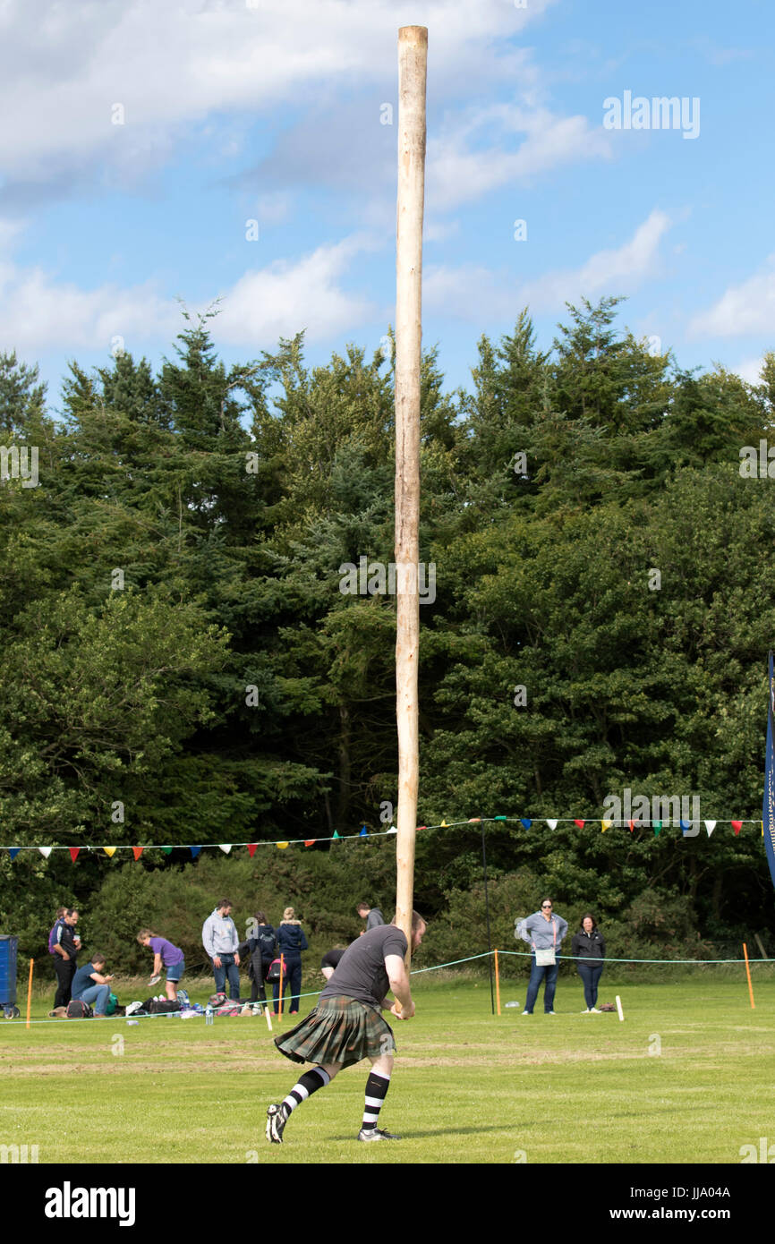 Scottish traditional sport caber tossing hires stock photography and