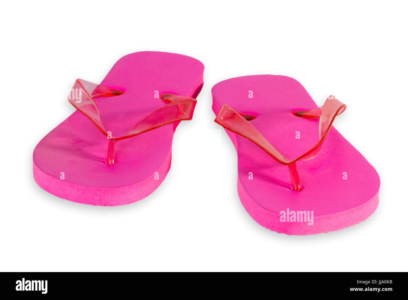 Pink Flip Flops isolated on white Background Stock Photo - Alamy