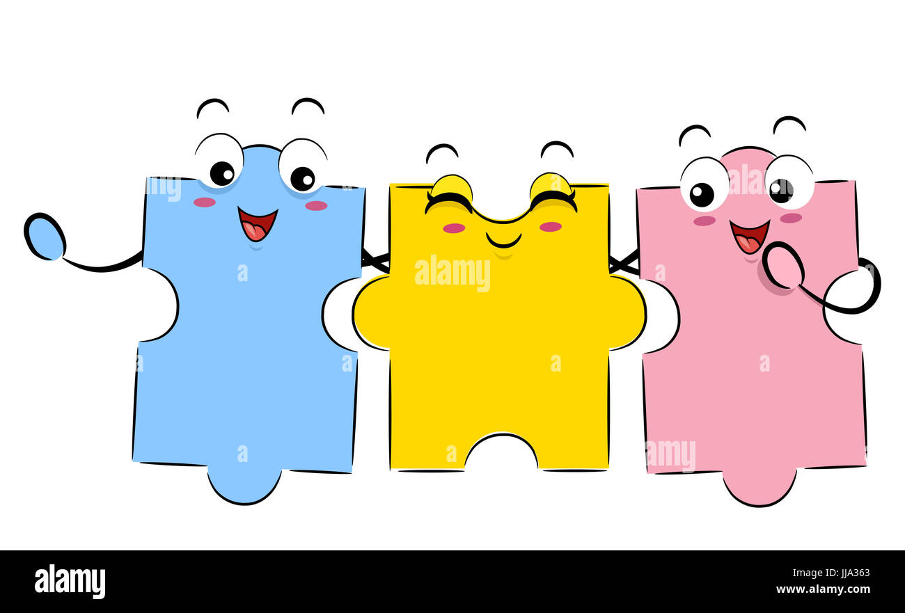 Jigsaw puzzle clip art cartoon hi-res stock photography and images - Alamy