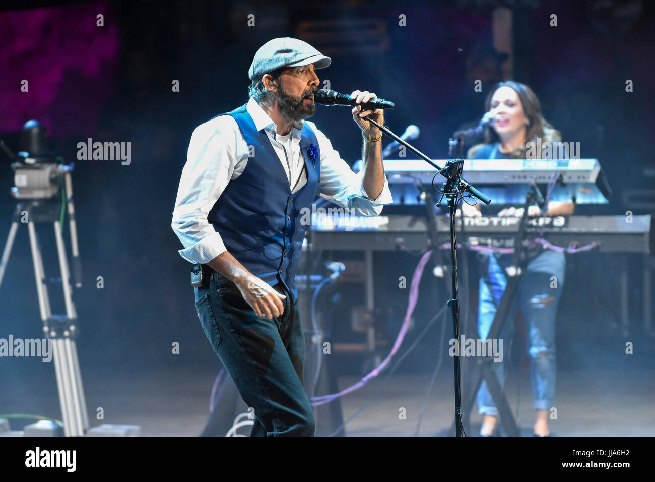 Concert of Juan Luis Guerra at the Starlite Festival of Marbella on Tuesday 19 july 2017. Stock Photo
