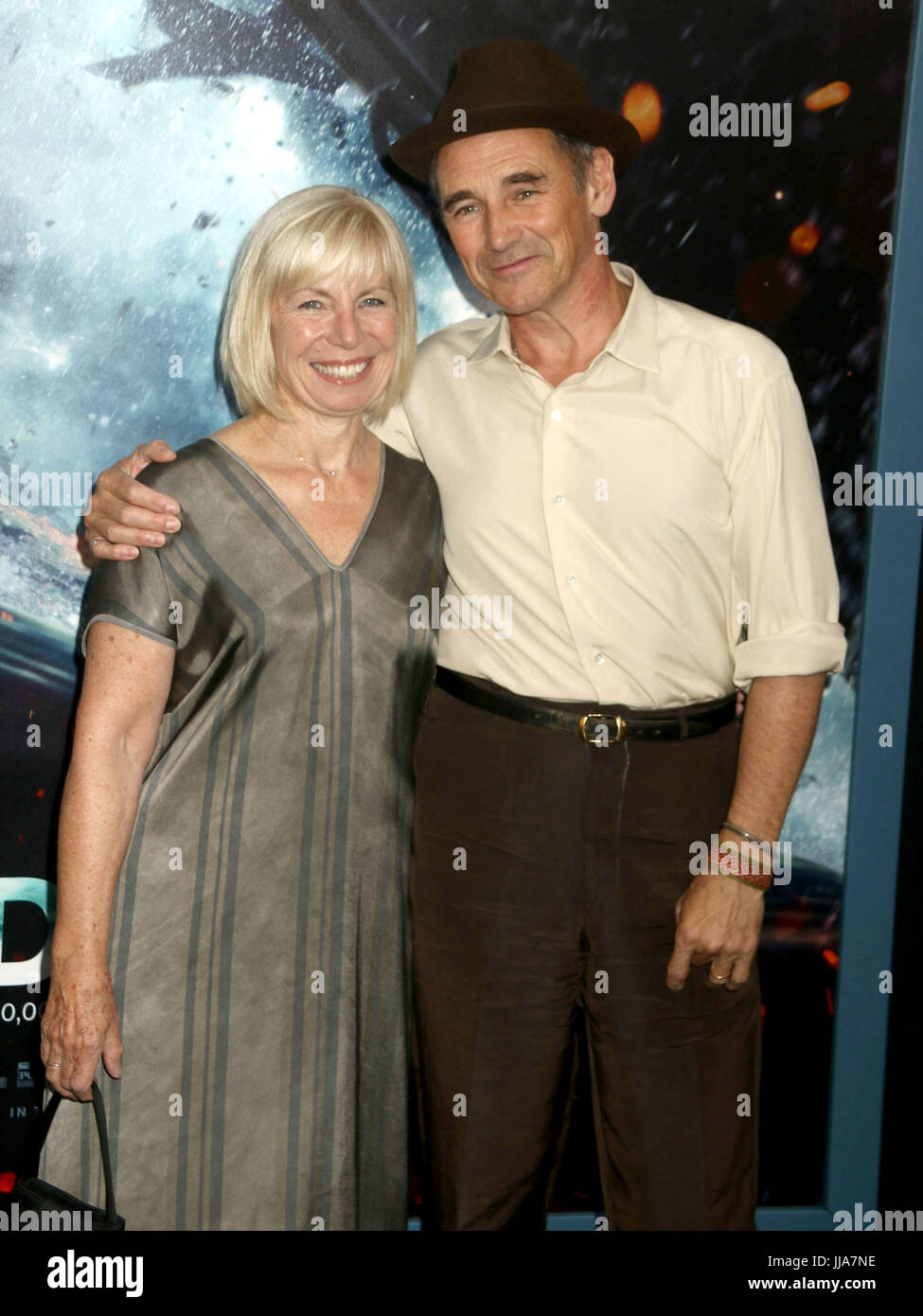 July 18, 2017 - New York, New York, U.S. - Actor MARK RYLANCE and CLAIRE VAN KAMPEN  attend the New York premiere of 'Dunkirk' held at the AMC Lincoln Square Theaters. (Credit Image: © Nancy Kaszerman via ZUMA Wire) Stock Photo