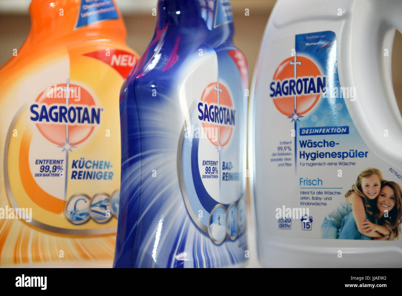 Munich, Germany. 19th July, 2017. Sagrotan-cleaning agents of British  consumer goods company Reckitt Benckiser can