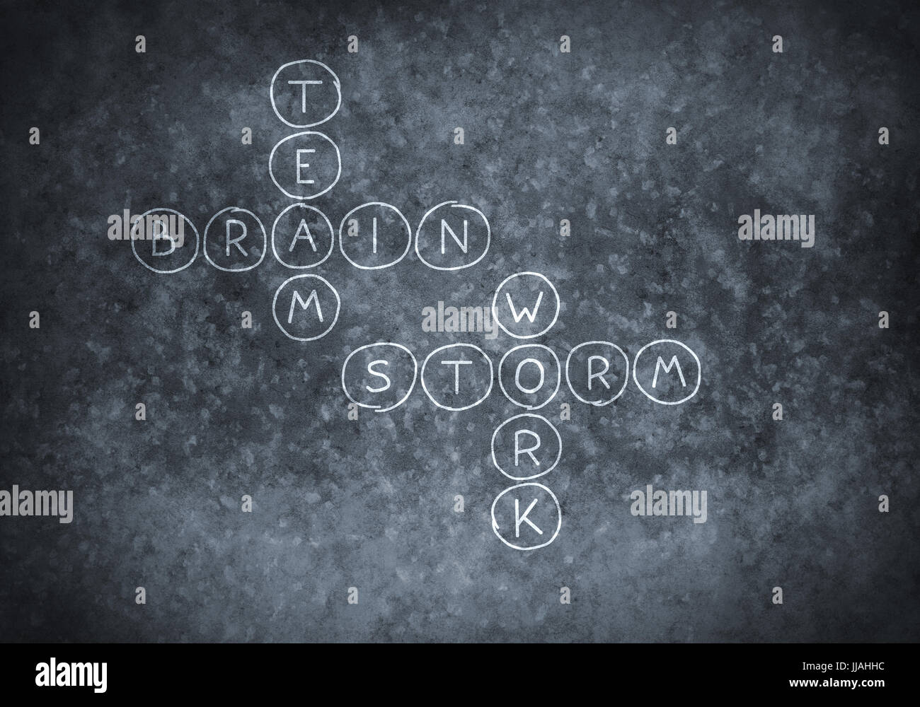 Chalk drawn crossword Stock Photo Alamy