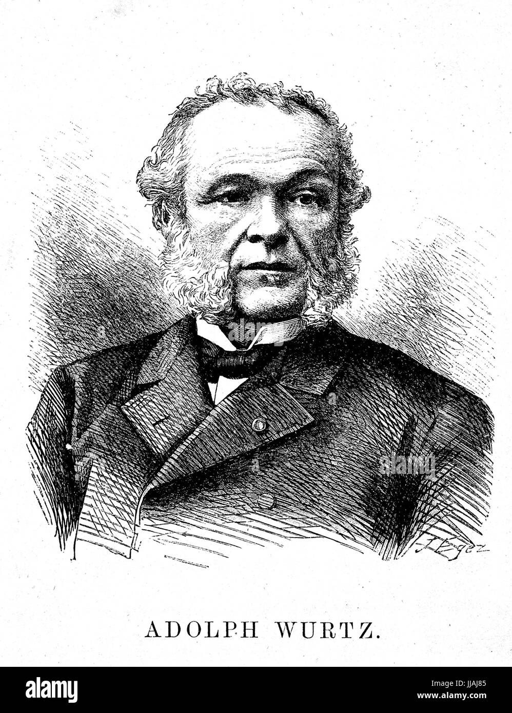 CHARLES ADOLPHE WURTZ (1817-1884) French chemist Stock Photo