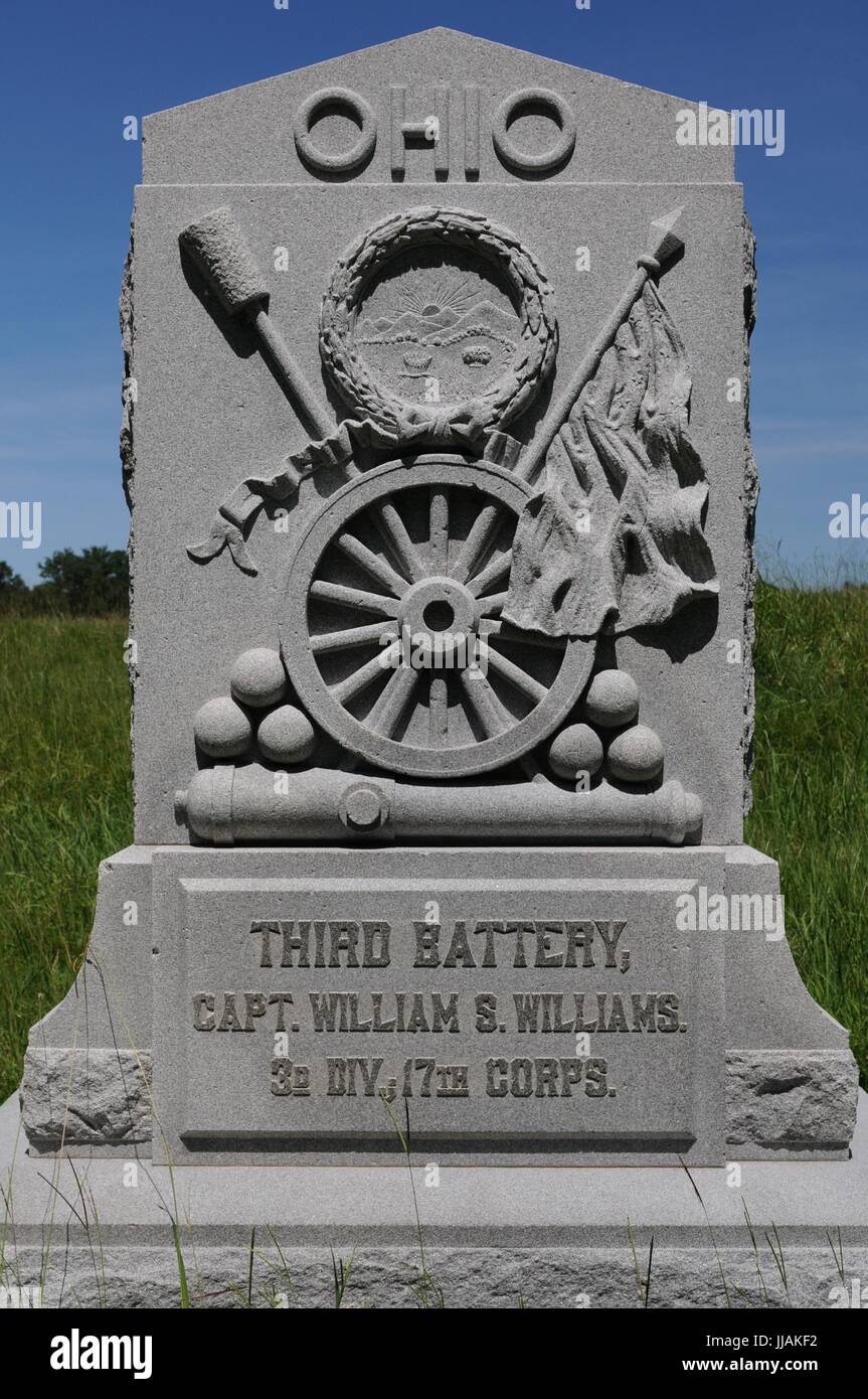 Ohio Monument at the Vicksburg National Military Park Stock Photo Alamy