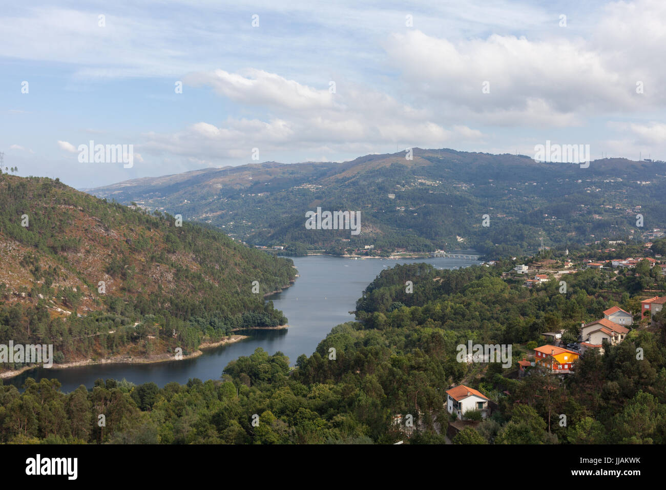 View of Cavado River - North of Portugal Stock Photo