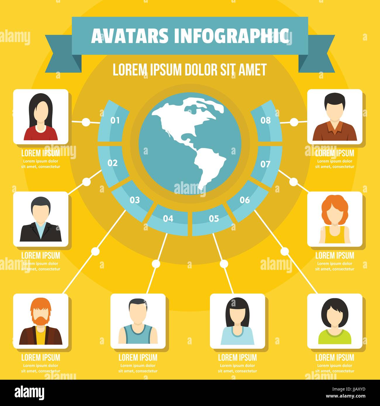 Avatars infographic concept, flat style Stock Vector Image & Art - Alamy