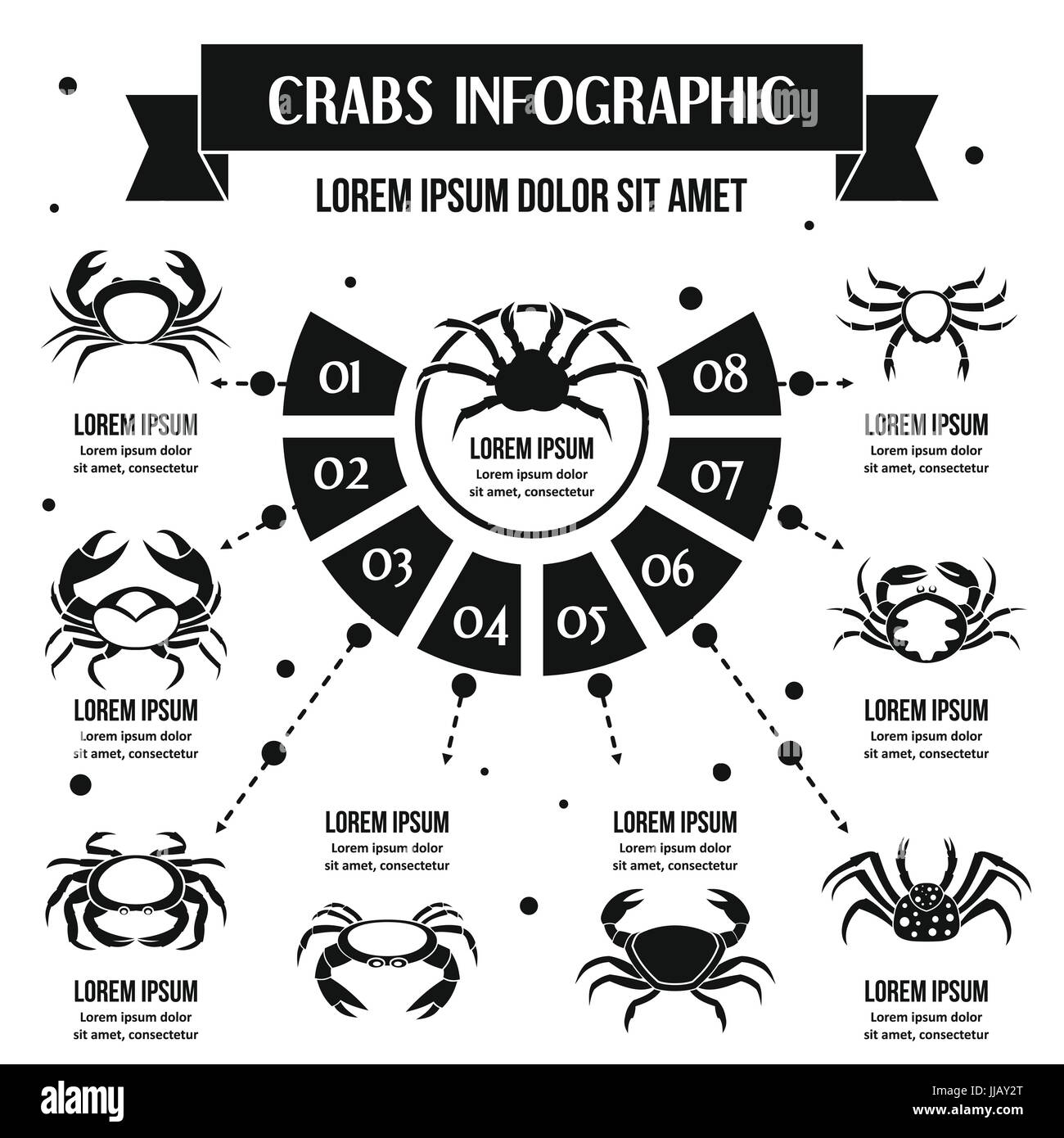 Crabs infographic concept, simple style Stock Vector Image & Art Alamy