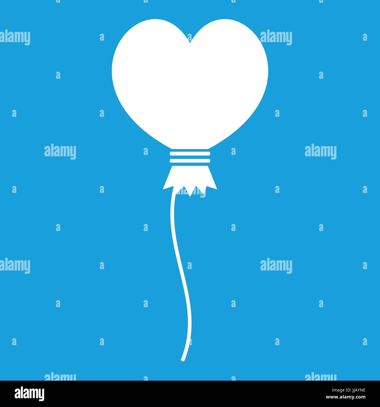 Balloon in the shape of heart icon white Stock Vector Image & Art - Alamy