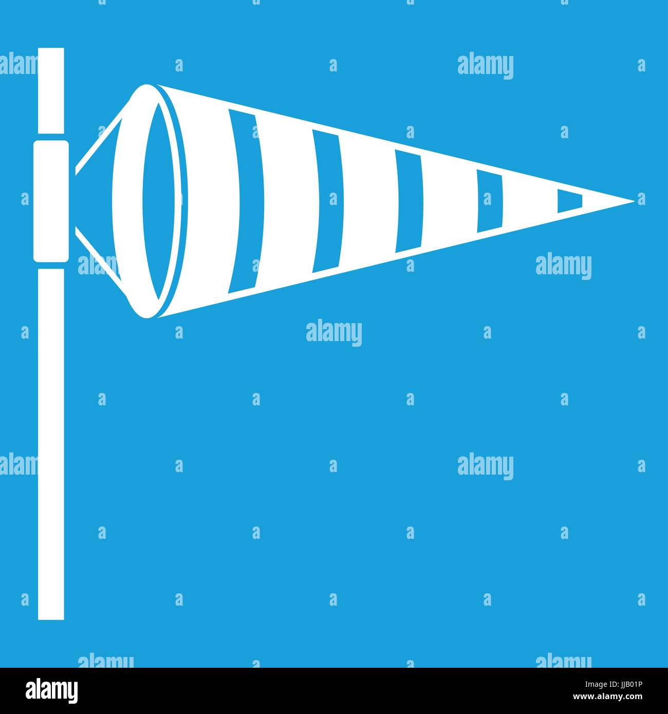 Meteorology Windsock Inflated By Wind Icon White Stock Vector Image